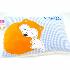 Fuchs Füchslein Namenskissen Taufkissen Kuschelkissen Kindergartenkissen Geburtsgeschenk