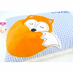 Fuchs Füchslein Namenskissen Taufkissen Kuschelkissen Kindergartenkissen Geburtsgeschenk