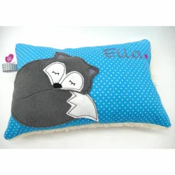 Fuchs Füchslein Namenskissen Taufkissen Kuschelkissen Kindergartenkissen Geburtsgeschenk
