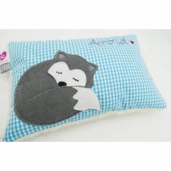 Fuchs Füchslein Namenskissen Taufkissen Kuschelkissen Kindergartenkissen Geburtsgeschenk