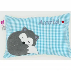 Fuchs Füchslein Namenskissen Taufkissen Kuschelkissen Kindergartenkissen Geburtsgeschenk