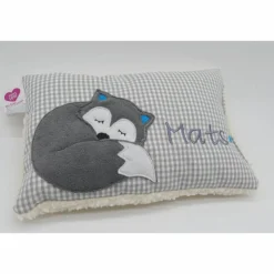 Fuchs Füchslein Namenskissen Taufkissen Kuschelkissen Kindergartenkissen Geburtsgeschenk