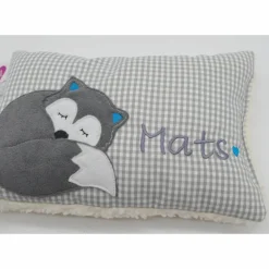 Fuchs Füchslein Namenskissen Taufkissen Kuschelkissen Kindergartenkissen Geburtsgeschenk