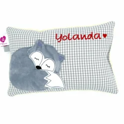 Fuchs Füchslein Namenskissen Taufkissen Kuschelkissen Kindergartenkissen Geburtsgeschenk