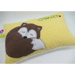 Fuchs Fox Namenskissen Taufkissen Kuschelkissen Kindergartenkissen Geburtsgeschenk