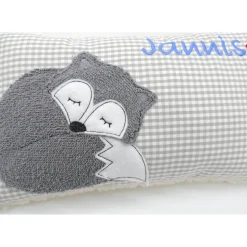 Fuchskissen Fuchs Fox Namenskissen Taufkissen Kuschelkissen Kindergartenkissen Geburtsgeschenk