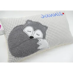 Fuchskissen Fuchs Fox Namenskissen Taufkissen Kuschelkissen Kindergartenkissen Geburtsgeschenk