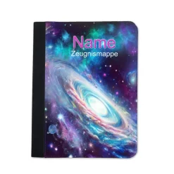 Galaxie Zeugnismappe personalisiert | Zeugnismappe | Zeugnismappe mit Namen | Urkundenmappe