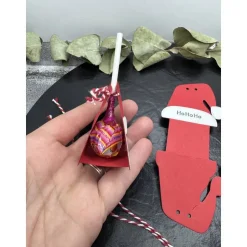 Gastgeschenk | Weihnachtsmannmütze | Süßigkeitenhalter | Tischdeko | Weihnachten | Stanzteil