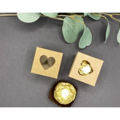 Gastgeschenk 10er Set "Herzbox" personalisierbar für Boho Hochzeit Geburtstag Verlobung Taufe