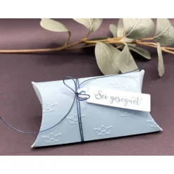 Gastgeschenk 10er Set "Kissenschachtel" zu Konfirmation Taufe Geburt Kommunion Firmung uvm