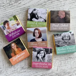 Gastgeschenk Geburtstag | Schokolade Schokotäfelchen | personalisiert + Foto