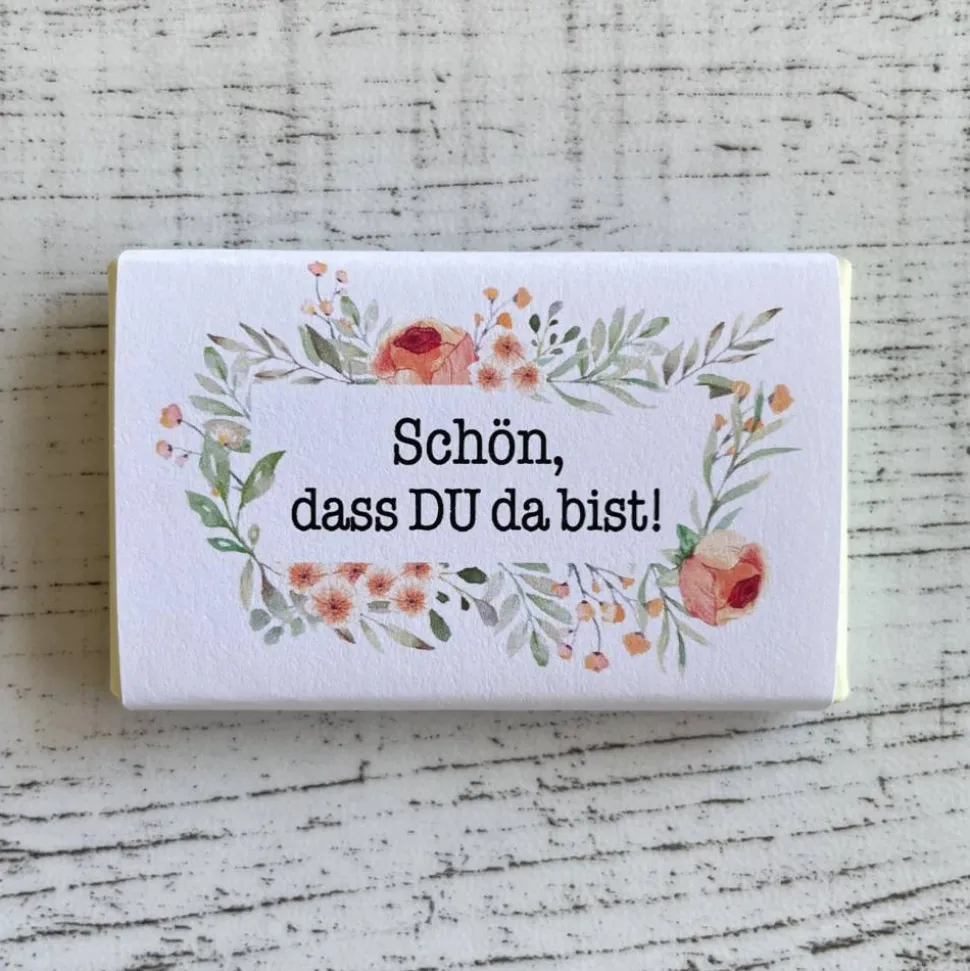 Gastgeschenk Geburtstag | Schokolade Schokotafel Vollmilch | Schön, dass Du da bist!