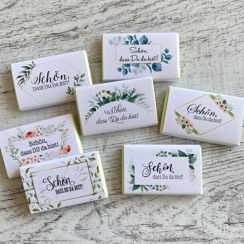 Gastgeschenk Geburtstag | Schokolade Schokotafel Vollmilch | Schön, dass Du da bist!