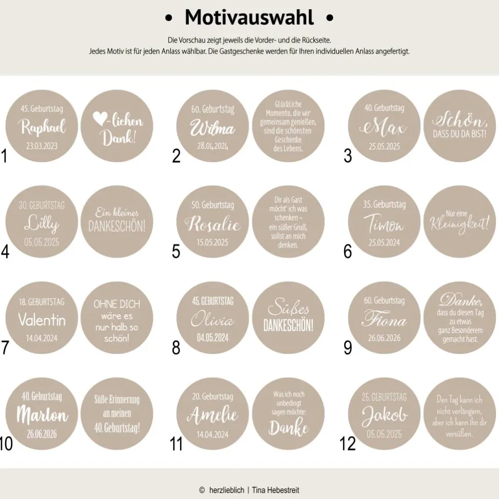 Gastgeschenk Geburtstag | Lolli Bonbon Lutscher | personalisiert