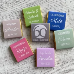 Gastgeschenk Hochzeit | Schokolade Schokotäfelchen | personalisiert