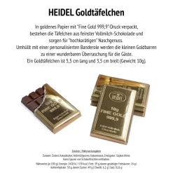 Gastgeschenk Hochzeit | Schokolade 10g Schokotafel Vollmilch | personalisiert + Foto