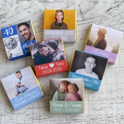 Gastgeschenk Hochzeit | Schokolade Schokotäfelchen | personalisiert + Foto