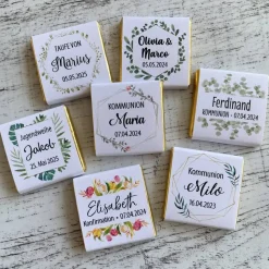 Gastgeschenk Hochzeit | Schokolade Schokotäfelchen | personalisiert