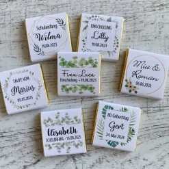 Gastgeschenk Hochzeit | Schokolade Schokotäfelchen | personalisiert