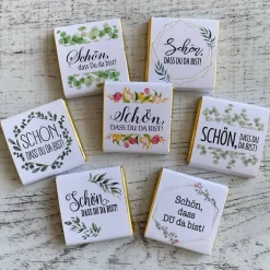 Gastgeschenk Jugendweihe | Schokolade Schokotäfelchen | Schön, dass Du da bist!