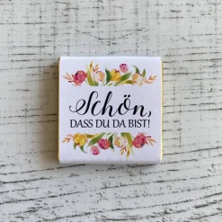 Gastgeschenk Jugendweihe | Schokolade Schokotäfelchen | Schön, dass Du da bist!