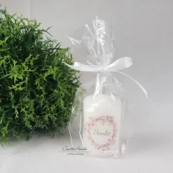 Gastgeschenk Kerze "Danke", 5 Stück, verpackt & dekoriert - als GiveAway - Hochzeit - Taufe - Kommunion