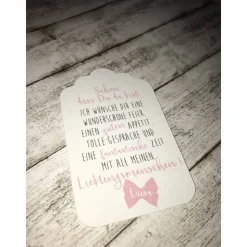 Gastgeschenk kleines Glas mit Anhänger Schön, dass du da bist