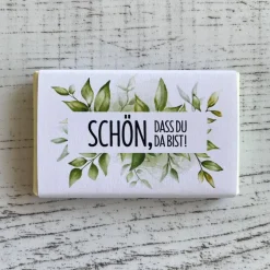 Gastgeschenk Kommunion | Schokolade Schokotafel Vollmilch | Schön, dass Du da bist!