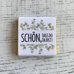 Gastgeschenk Kommunion Firmung | Schokolade Schokotäfelchen | Schön, dass Du da bist!