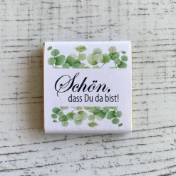 Gastgeschenk Kommunion Firmung | Schokolade Schokotäfelchen | Schön, dass Du da bist!