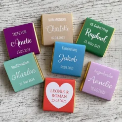 Gastgeschenk Kommunion Firmung | Schokolade Schokotäfelchen | personalisiert