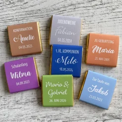 Gastgeschenk Kommunion Firmung | Schokolade Schokotäfelchen | personalisiert