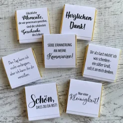 Gastgeschenk Kommunion Firmung | Schokolade Schokotäfelchen | personalisiert