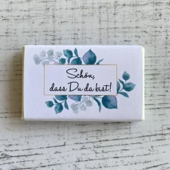 Gastgeschenk Konfirmation Firmung | Schokolade Schokotafel Vollmilch | Schön, dass Du da bist!