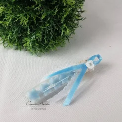 Gastgeschenk mit 5 Seifensterne i. Reagenzglas - EISBLUME - HELLBLAU Kundengeschenk, Babyparty, Weihnachtsgeschenk, Scha