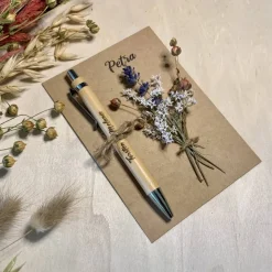 Gastgeschenk mit Kuli & Trockenblumen Hochzeit