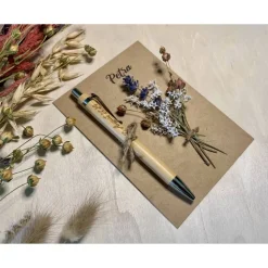 Gastgeschenk mit Kuli & Trockenblumen Hochzeit