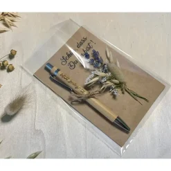 Gastgeschenk mit Kuli & Trockenblumen Hochzeit