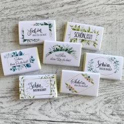 Gastgeschenk Taufe | Schokolade Schokotafel Vollmilch | Schön, dass Du da bist!