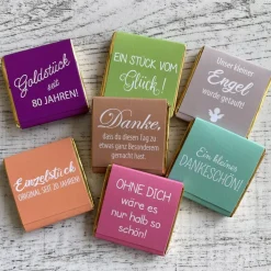 Gastgeschenk Taufe | Schokolade Schokotäfelchen | personalisiert + Foto