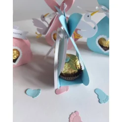 Gastgeschenk, Tischkarte zum befüllen, Tischdeko zur Taufe