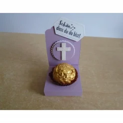 Gastgeschenk zur Konfirmation Kommunion Firmung Junge Mädchen Taufe Gastgeschenke  Goodie Verpackung Kreuz