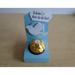 Gastgeschenk zur Konfirmation Kommunion Junge Mädchen Taufe Gastgeschenke Goodies Goodie VerpackungTaube Tischdeko