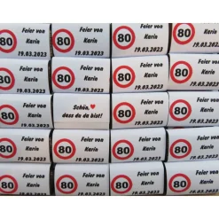 Gastgeschenke für Geburtstage 20 Schokitäfelchen