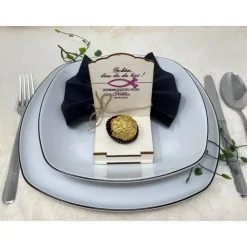 Gastgeschenke Kommunion personalisiert Halter Holz für Schokokugel, Gastgeschenk Taufe, Gastgeschenke Konfirmation,