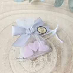 Gastgeschenke mit je 3 Seifenherzen Magnolie - ROSA GiveAway zur Hochzeit