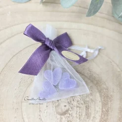Gastgeschenke mit je 3 Seifenherzen Lavendel-Limone - LILA GiveAway zur Hochzeit