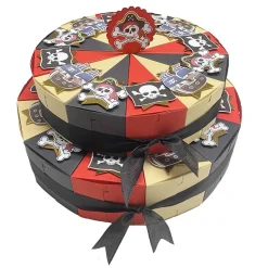 Gastgeschenk-Torte mit Piratenmotiv – wahlweise 12 oder 24 Stück – individuell personalisierbar