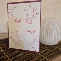 Geburt / süße Kuh / Baby / Flasche / Geschenkidee / Babykarte